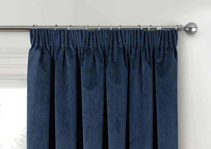 Oxford (Blackout) Pencil Pleat, Navy - Ready Made Curtains - Image 9